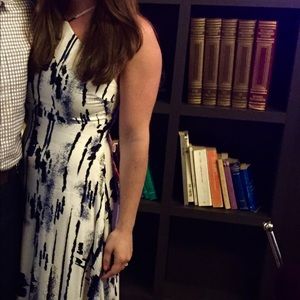 Lulus Blue and White Print Maxi Dress